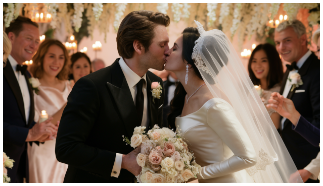 美しいAIウェディングキス