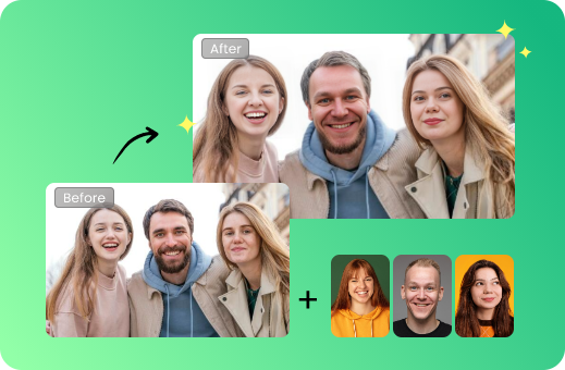 無料の複数フェイススワップ